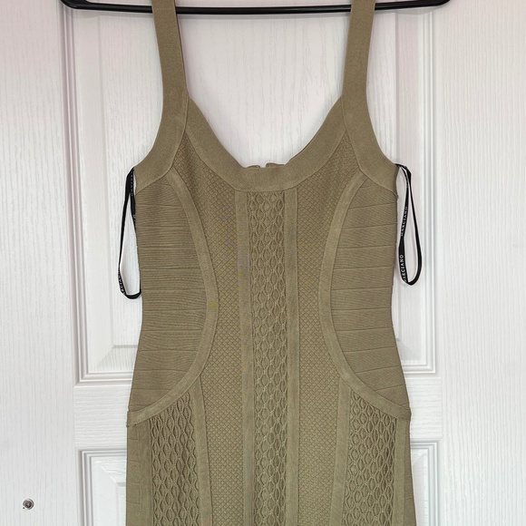 Marciano Olive Green Bandage Mini Dress - Picture 2 of 6